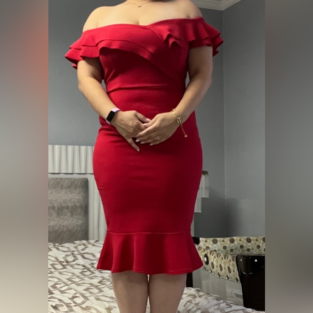 Quiz Red Bodycon Dress L